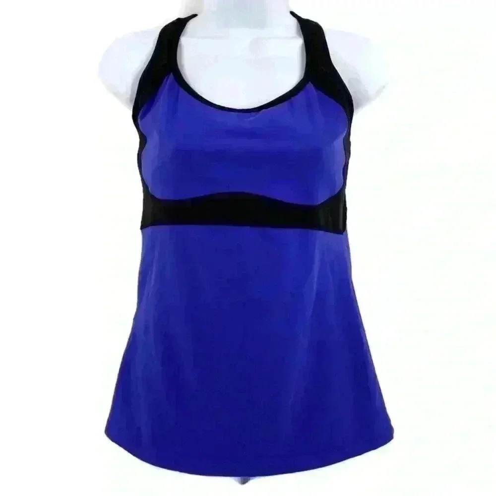 Lucy Razerback Criss Cross Back Mesh Tank‎ Top M